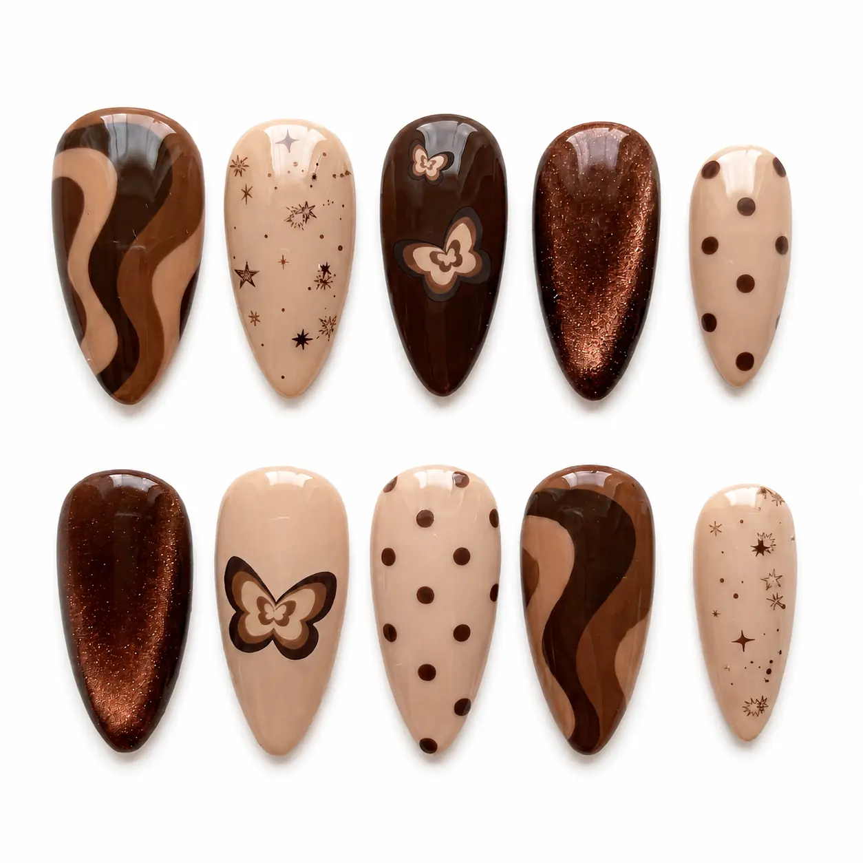Mocha nail details