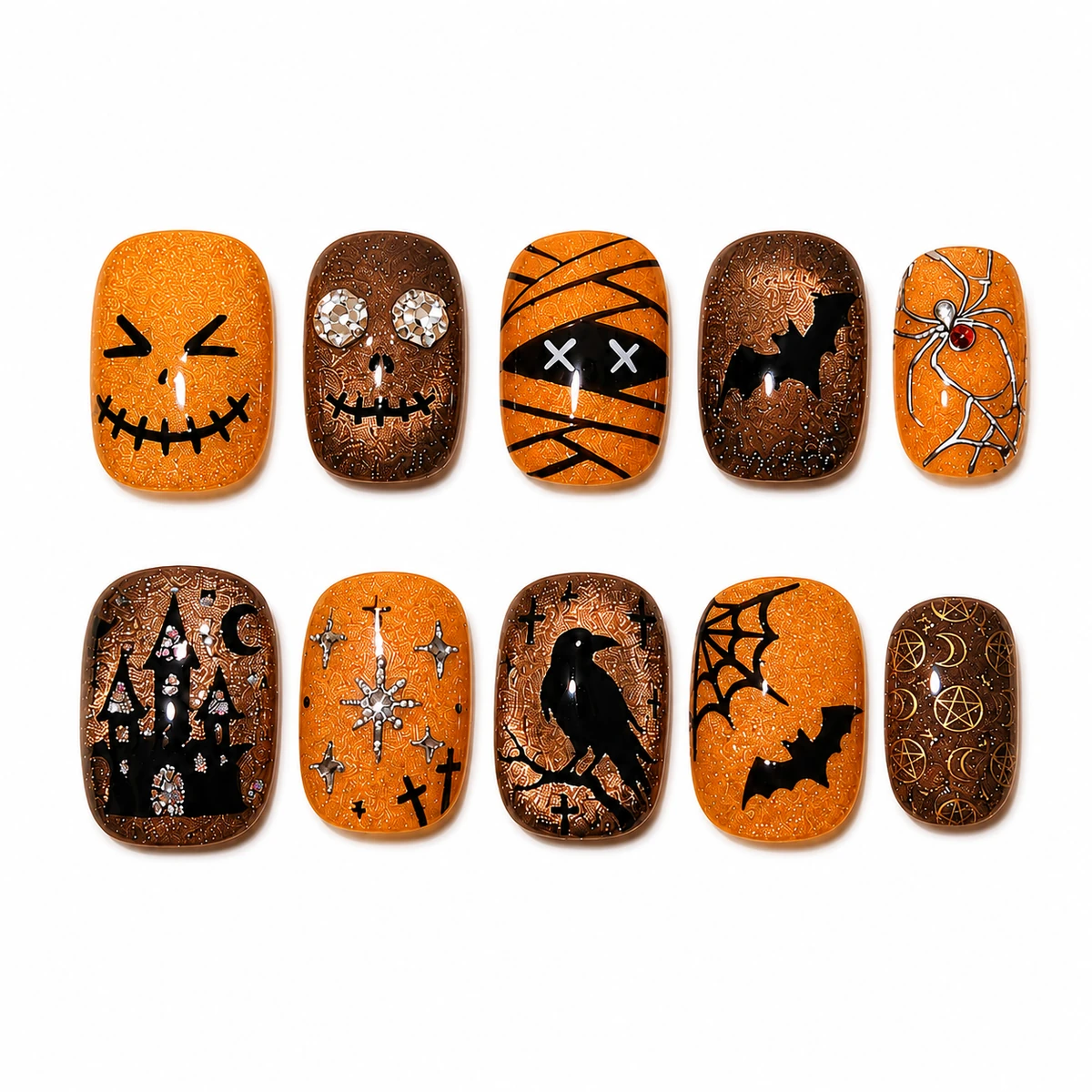 Orange harvest nail details