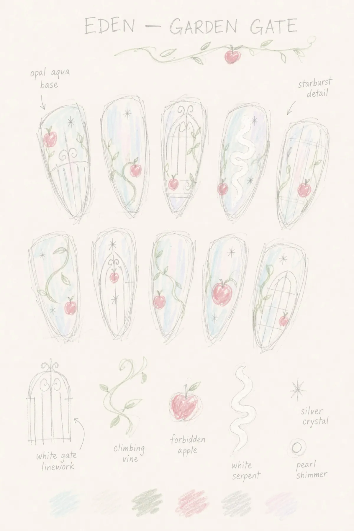 Garden gate nail sketch study